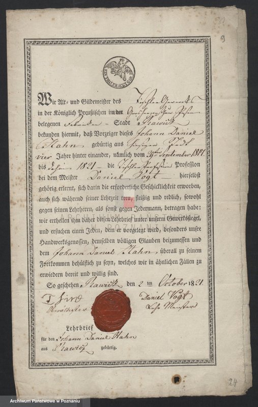 Obraz 14 z jednostki "[Listy czeladnicze - cech stolarzy w Lesznie]"