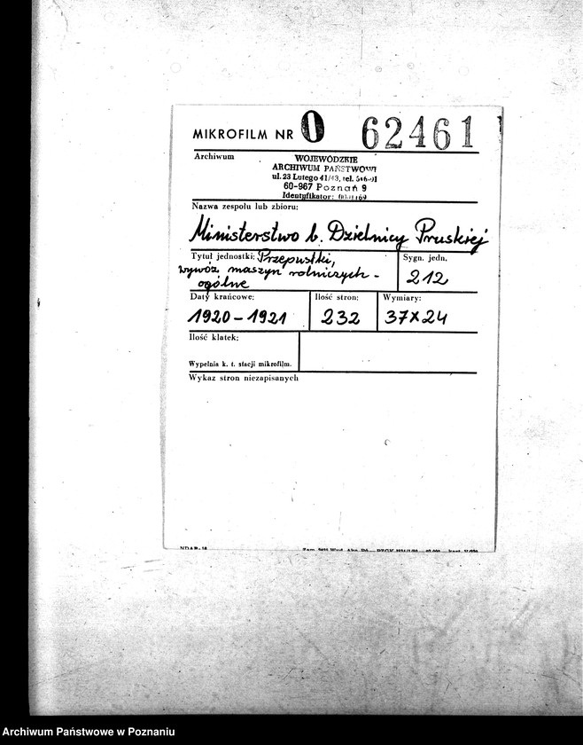 Obraz 2 z jednostki "Przepustki, wywóz maszyn rolniczych - ogólne"