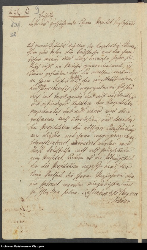 image.from.unit.number "Wegen der auf Erbpacht auszuthuenden Sechs Bruchbeete bey den Rastenburgschen Amts Hospital"