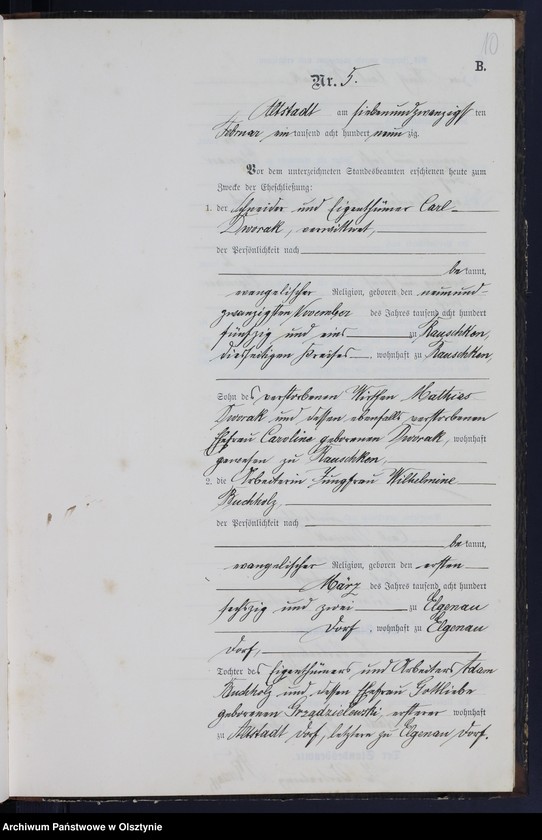 image.from.unit.number "Heiraths-Neben-Register Nr 1 - 20"