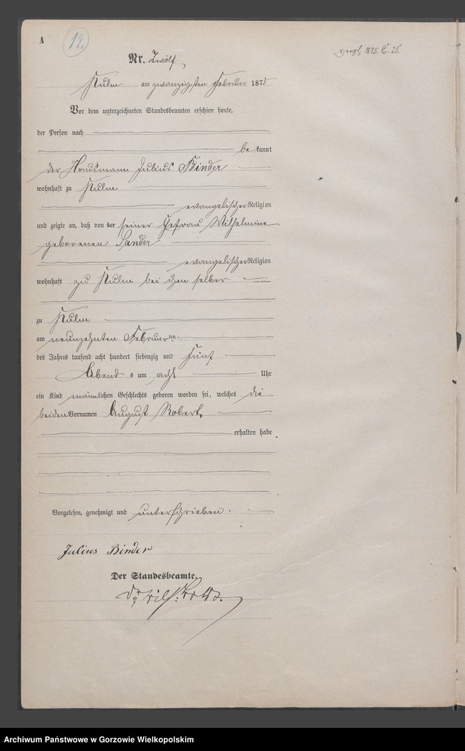 Obraz 15 z jednostki "Geburts Register"