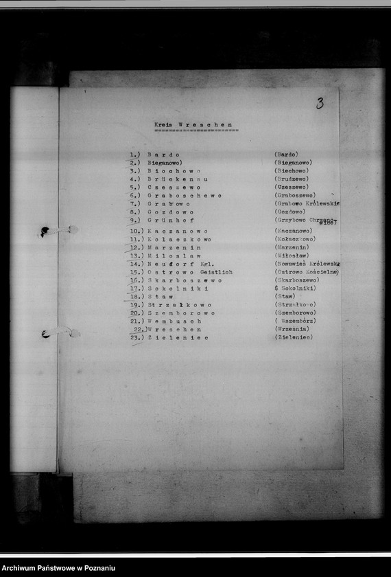 Obraz 7 z jednostki "Einziehungsprotokolle [ksiąg kościelnych] Kreis Wreschen [powiat wrzesiński]"