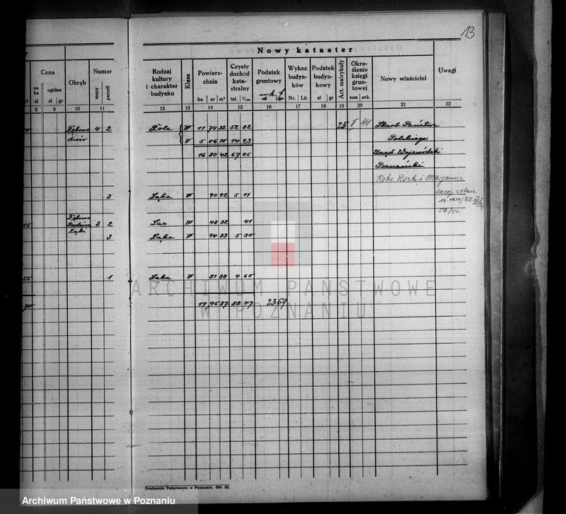 Obraz 17 z jednostki "Ostateczny rejestr pomiarowy majątku Dębowo powiatu wyrzyskiego"