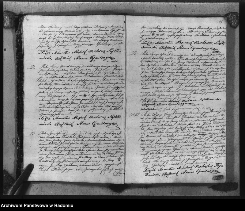 image.from.unit.number "Akta urzędnika stanu cywilnego gminy Szydłowiec z roku 1812"