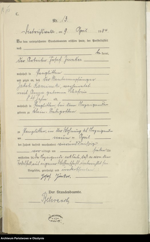 image.from.unit.number "Sterbe-Haupt-Register Nr 1 - 48,1- 16 i 25 - 28,1 - 35,1 -15,18 - 21,24 - 29,34 - 35"