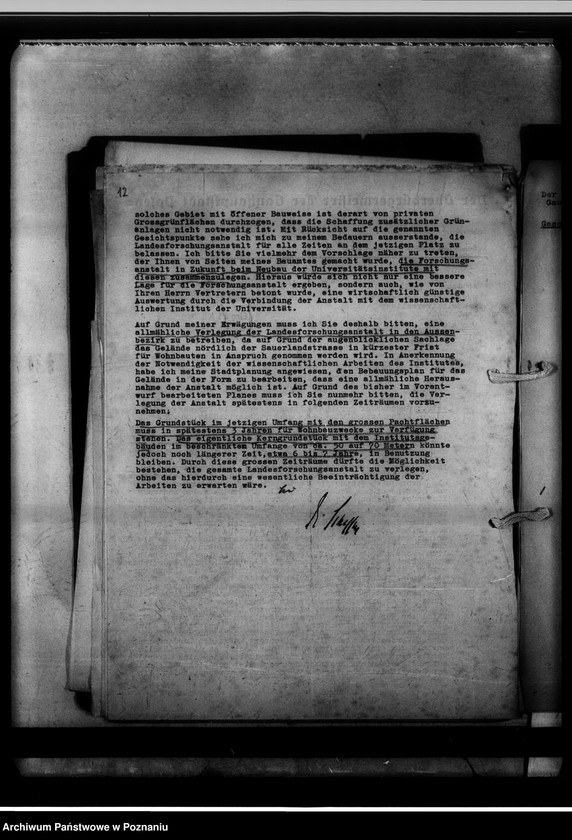 Obraz 16 z jednostki "Gauversuchsanstalt für Pflanzphysiologie Verlegung der Anstalt."