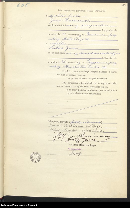 Obraz 17 z jednostki "Księga miejscowa małżeństw tom III [Rejestr główny małżeństw]"
