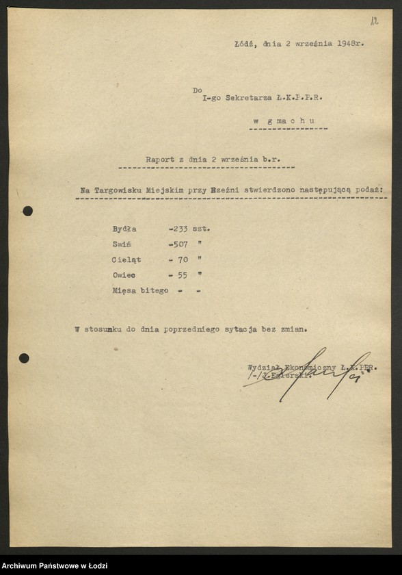 Obraz 14 z jednostki "Dzienne raporty podaży mięsa"