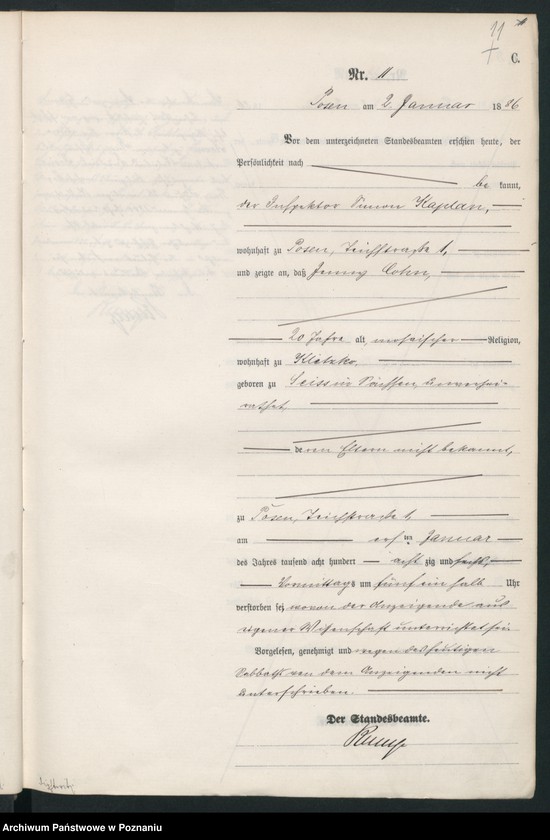 Obraz 14 z jednostki "Księga zgonów t. I"