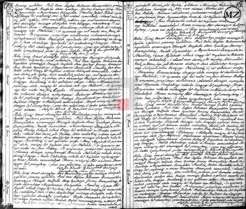 image.from.unit.number "Akta Cywilne Urodzonych Gminy Krasnopolskiey od R.1810 1 Maja do Roku 1811 1 Maja."