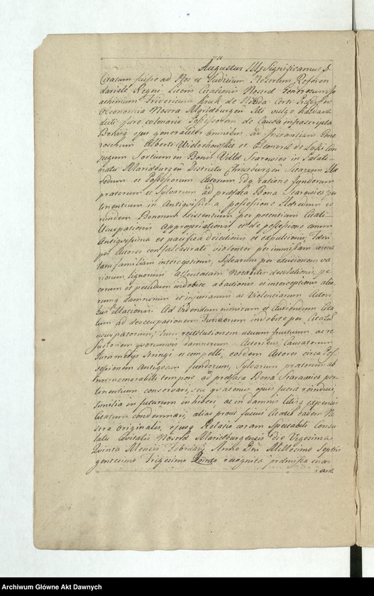 image.from.unit.number ""Acta decretorum Sae Rae Mtis Judicii Referendarialis Regni regnante - - Augusto III rege Poloniae - - Ad Relationem - - Antonii Sebastiani Dembowski, Antonii Łodzia Poniński, Josephi in Załuskie Załuski praepositi Varsaviensis etc. referendariorum. In annis 1735, 36, 38, 39, 40, 43, 44, 45, 46, 47, 48 et 49 emanatorum. Post fata generosi Michaelis Nagrodzki iudicii eiusdem notarii cura et impensis generosi Ioannis Nepomuceni Słomiński Metrices Regni praefecti completa et compactata Varsaviae"."