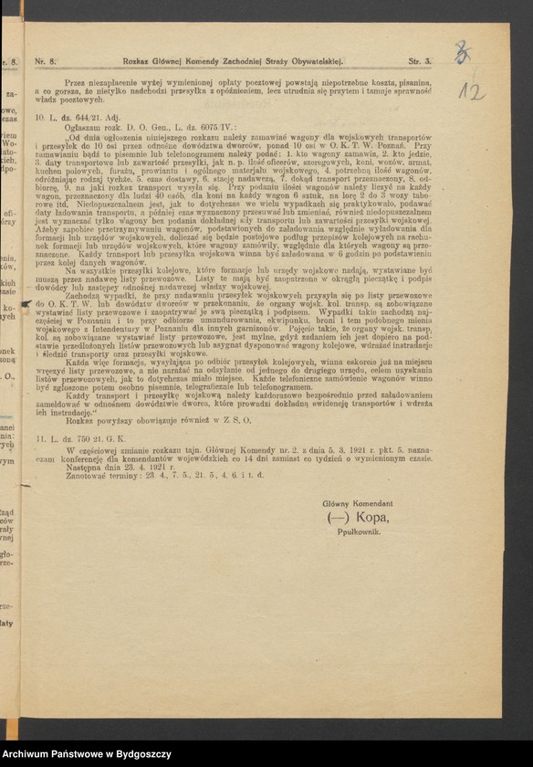 image.from.unit.number "Rozkazy [Nr 6, 7, 8] Komendy Głównej Zachodniej Straży Obywatelskiej na Województwo Poznańskie i Pomorskie. Rozkazy tajne [Nr 1, 2] Komendy Głównej Zachodniej Straży Obywatelskiej na Województwo Poznańskie i Pomorskie"