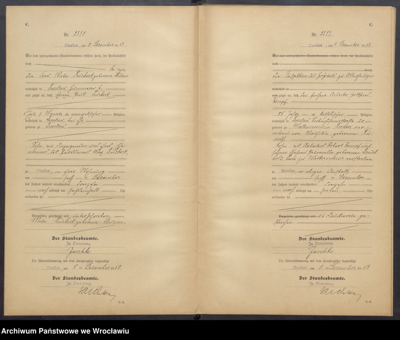 image.from.unit.number "Sterbe-Neben-Register Breslau I 1913 Band 7"