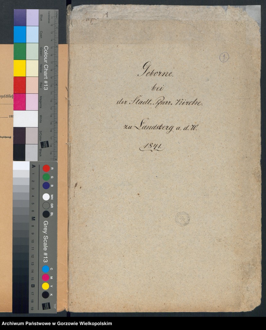 image.from.unit.number "Duplikate der Kirchenbücher von der Parochie der Hauptkirche zu Landsberg an der Warthe (zawiera także księgę zgonów Konkordien Kirche z 1841 r.)"