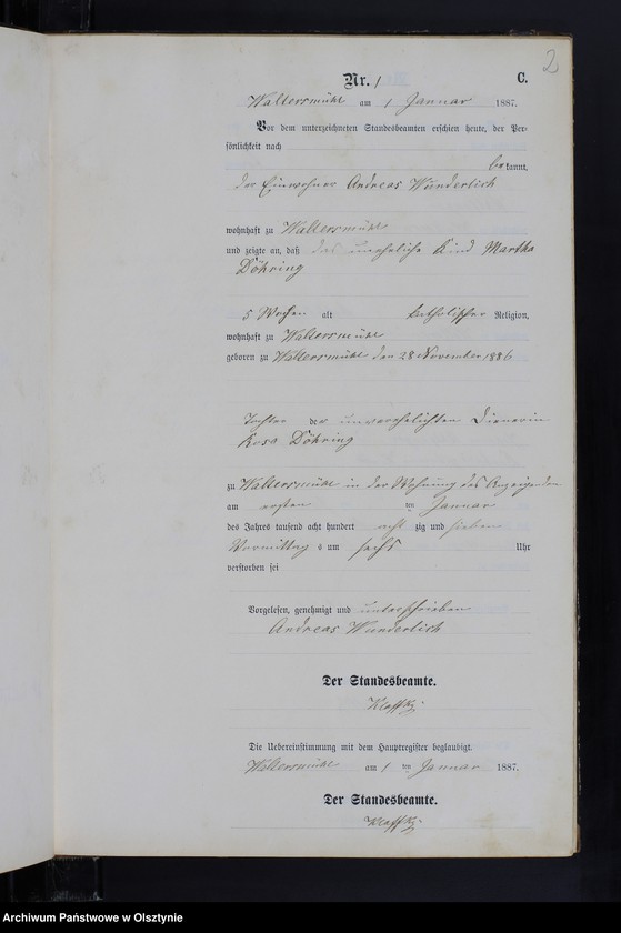 Obraz z jednostki "Sterbe-Neben-Register Nr 1 - 51"