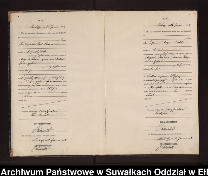 image.from.unit.number "Geburts-Neben-Register des Preussischen Standes-Amtes Neuhoff Kreis Loetzen"