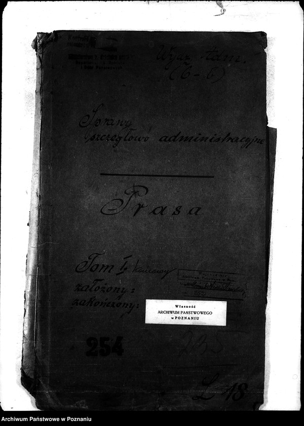 Obraz 4 z jednostki "Sprawy szczegółowo-administracyjne Prasa"