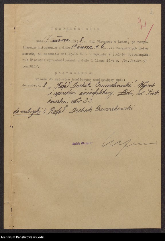 Obraz 4 z jednostki "Rafał Icchok Czerszchowski- wyrób i sprzedaż manufaktury"