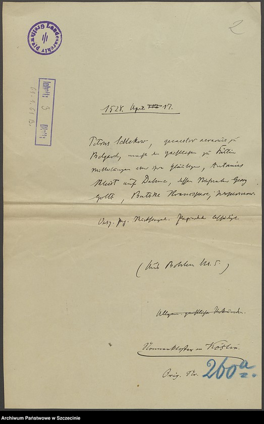 Obraz 4 z jednostki "Schreiben des Joachim Krause an den Dekan Jakob v[on] Kleist betr. Verschiedene Verwaltungssachen."