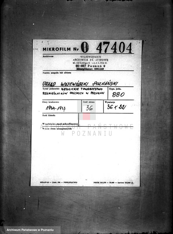 Obraz 2 z jednostki "/Katolickie Towarzystwo Rzemieślników Polskich w Poznaniu/"