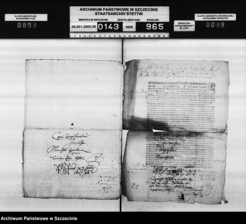 Obraz 20 z jednostki "Die Brüder Karsten und Andreas v. Münchow zu Marsin und Karzenburg / die Erben des Lorenz v. Somnitz zu Bewersdorf: Darlehnsschuld."