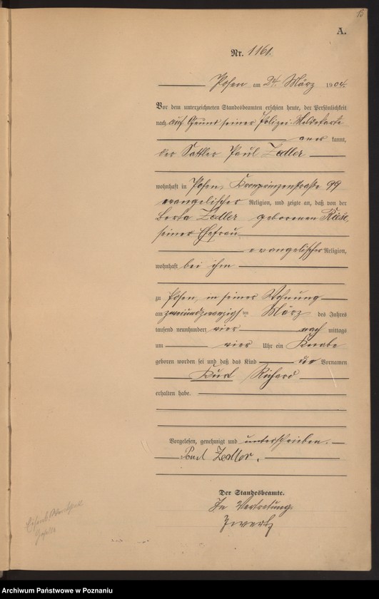 Obraz 16 z jednostki "Księga miejscowa urodzeń tom III"