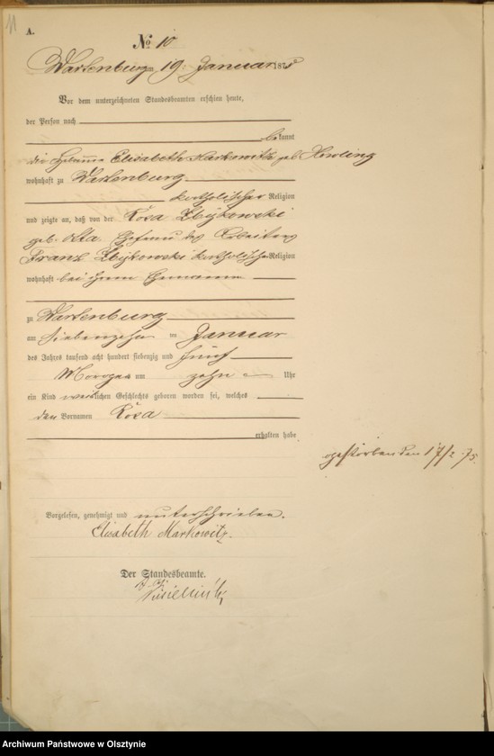 image.from.unit.number "Haupt-Geburts-Register Nr 1 - 199"