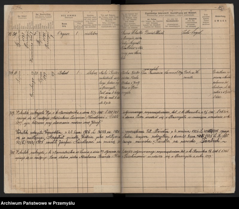 image.from.unit.number "Księga urodzin rok 1897-1900 tom XXIV [Księga urodzeń]"