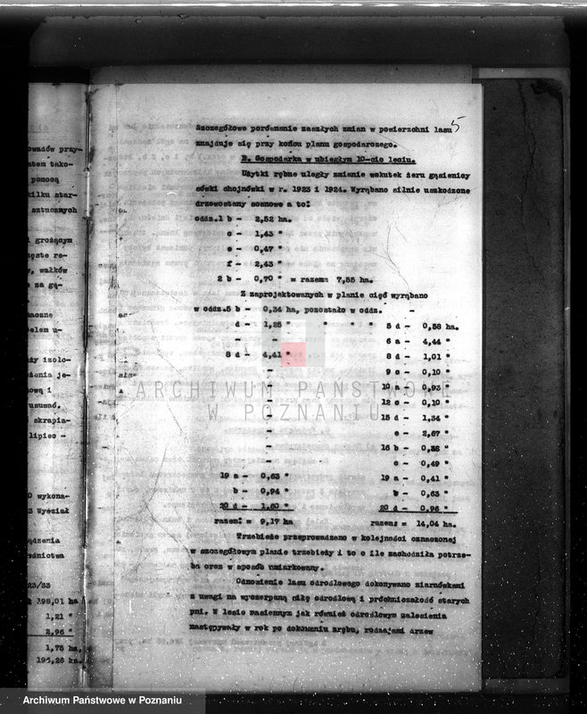 image.from.unit.number "Plan urządzenia gospodarstwa leśnego dla lasu majętności Gałowo powiat szamotulski 1933-1943"