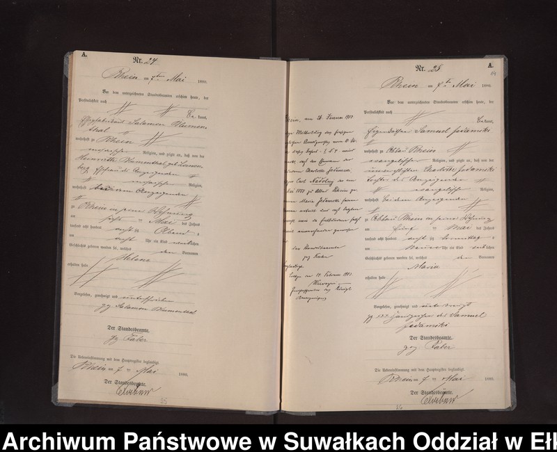image.from.unit.number "Geburts-Neben-Register des Preussischen Standes-Amtes Rhein Kreis Loetzen"