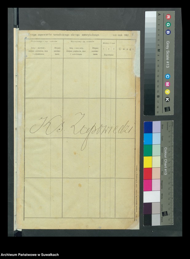 image.from.unit.number "Księga do zapis. zapowiedzi przedślubnych wyzn. mojżeszowego w m. Augustowie, r. 1926, 1927, 1928, 1929, 1930, 1931, 1932-1935 [1936]"