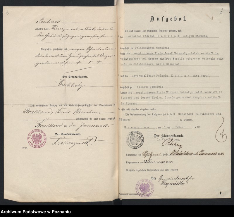 image.from.unit.number "Standesamtes Urkunden betreffends Sammelacten für Heiratssachen"