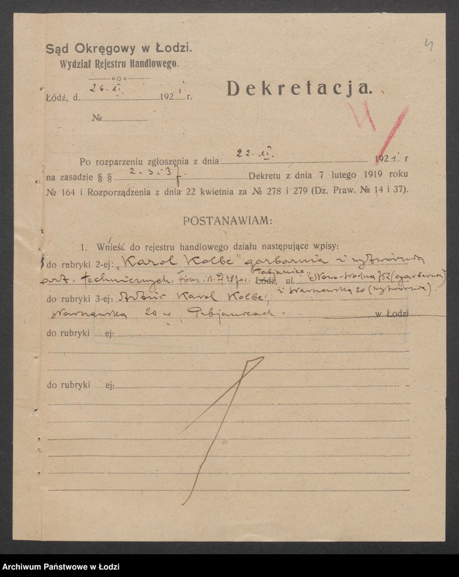 Obraz 6 z jednostki "Karol Kolbe w Pabianicach- garbarnia i wytwórnia artykułów technicznych"