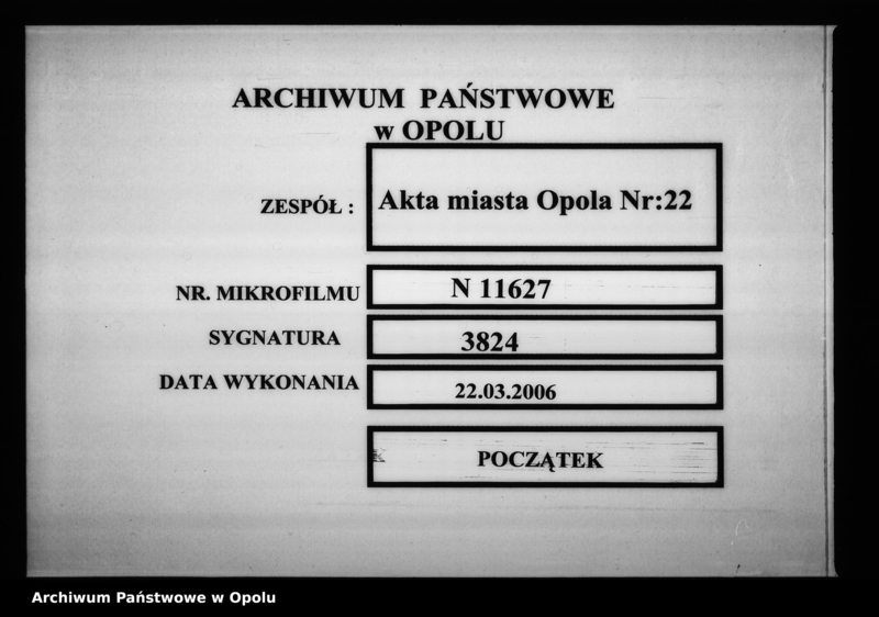 Obraz 1 z jednostki "Acta des Magistrats zu Oppeln betreffend: das, vom Stadtältesten Carl Höfer dem hiesigen Krankenhause vermachte Legat von 100 rtl. in einem Staatsschuldschein"