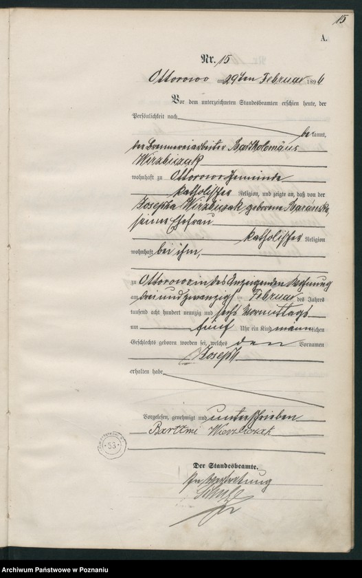 Obraz 18 z jednostki "Księga urodzeń"