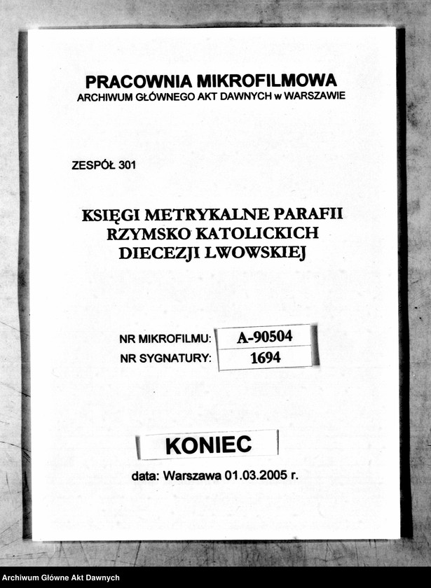 image.from.unit.number "Parafia: Chodorów. Dekanat: Świrz. Księga metrykalna ślubów tylko dla wsi Bukawina."
