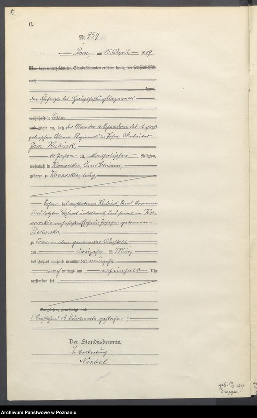 Obraz 10 z jednostki "Księga miejscowa zgonów tom III [Rejestr główny zgonów]"