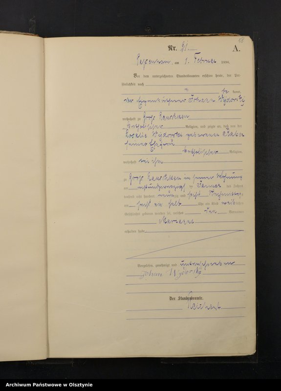 image.from.unit.number "Geburts-Haupt-Register Nr 1 - 225"