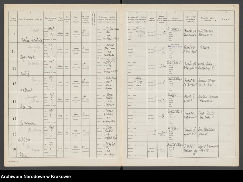 image.from.unit "Księga urodzin Chrześcijan i Izraelitów, t. I"