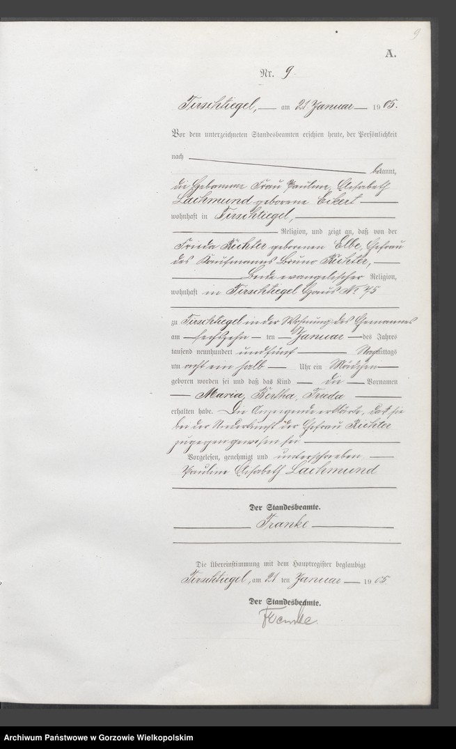 Obraz 12 z jednostki "Geburts Register"