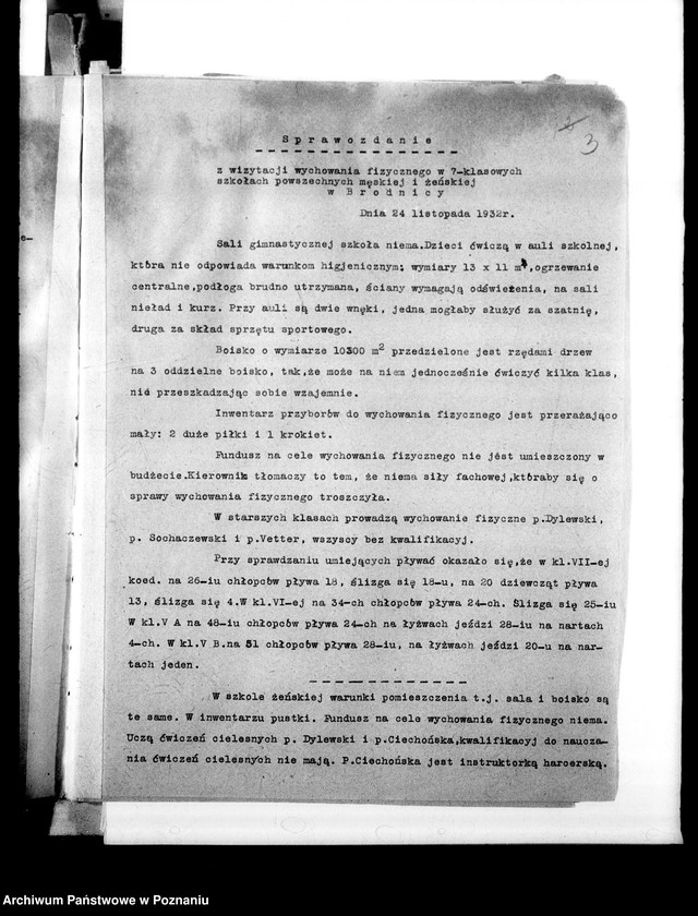 Obraz 7 z jednostki "[Sprawozdania z wizytacji wychowania fizycznego w szkołach powszechnych i zawodowych]"