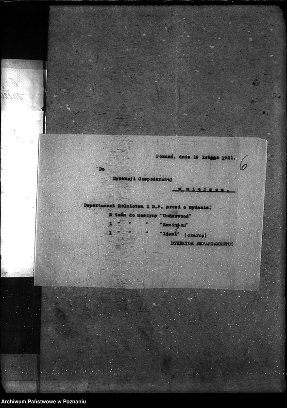 Obraz 10 z jednostki "Sprawy gospodarcze-ogólne maszyny do pisania"