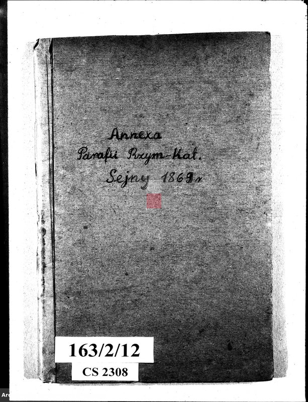 image.from.unit.number "Annexa do Aktów Zaślubionych Parafii Rzymsko-Katolickiej Sejny za rok 1869"