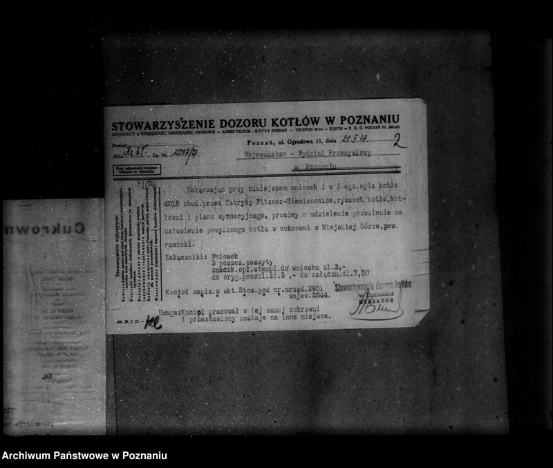 Obraz 6 z jednostki "Cukrownia w Miejskiej Górce nr woj. kotła 2644"