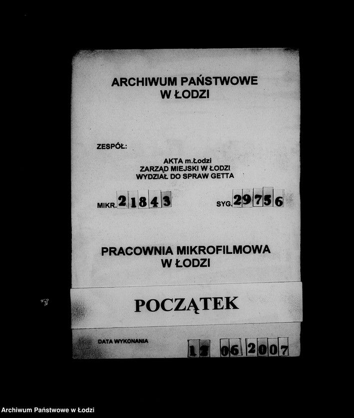 Obraz 1 z jednostki "Korrespondenz mit dem Ältesten der Juden"