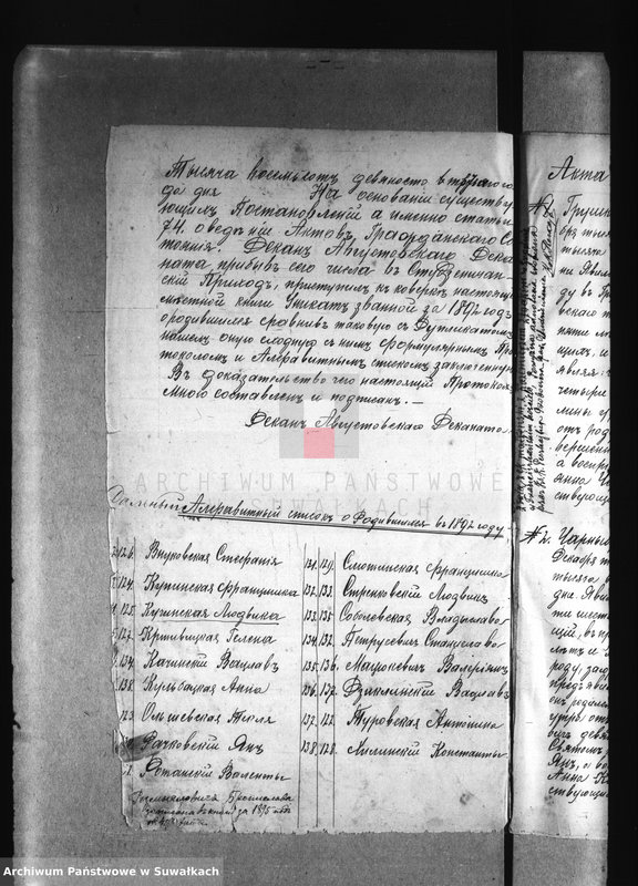 image.from.unit.number "[Akta urodzeń wyznania rzymskokatolickiego parafii w Studzienicznej z lat 1892-1898]"