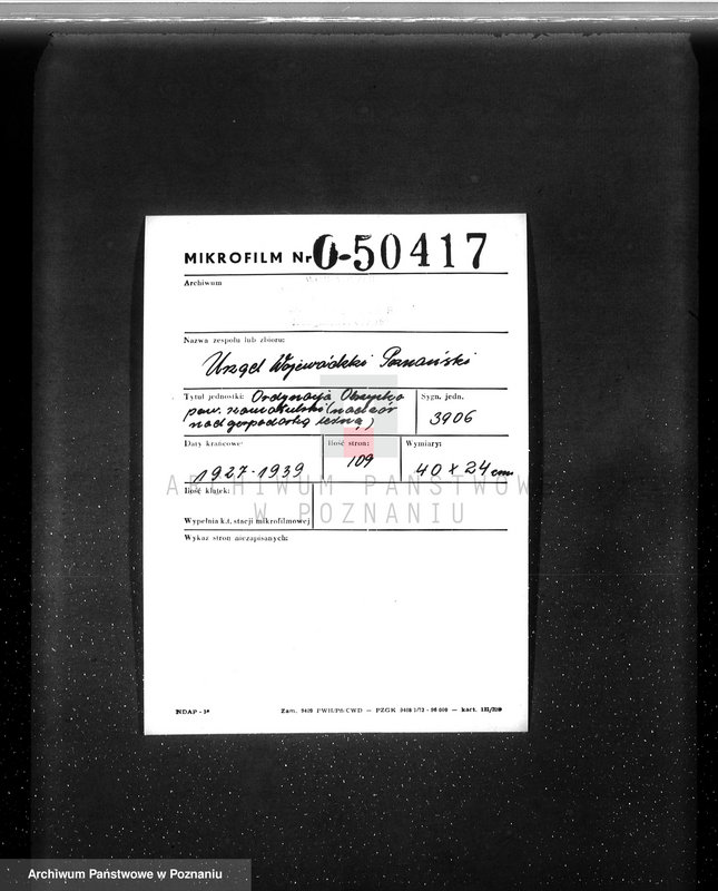 Obraz 2 z jednostki "Ordynacja Obrzycko /nadzór nad gospodarką leśną/"