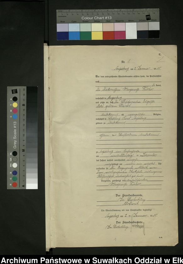 image.from.unit.number "[Sterbe - Register (Neben - Register) Standesamt Angerburg einschl. der Bezirke Gr. Strengeln, Kehlen und Prinowen]"