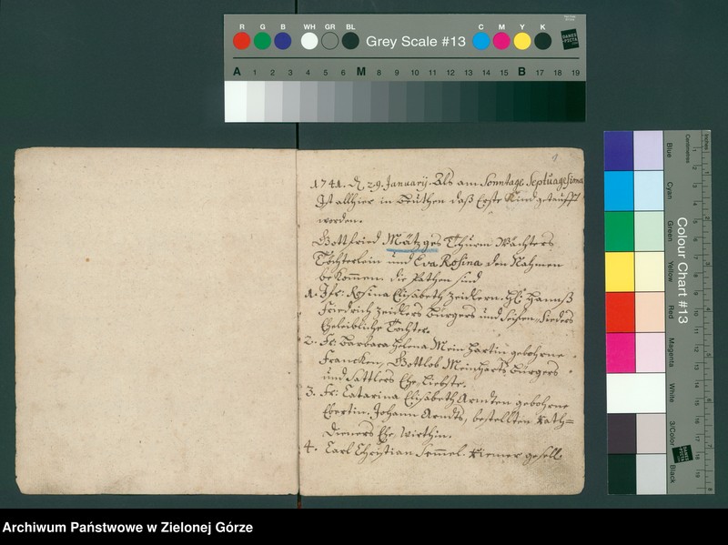 image.from.unit "Taufbuch Vom 29 Januar bis mit 29 Decbr und des Trau Register pro 1741, 1742, 1743"