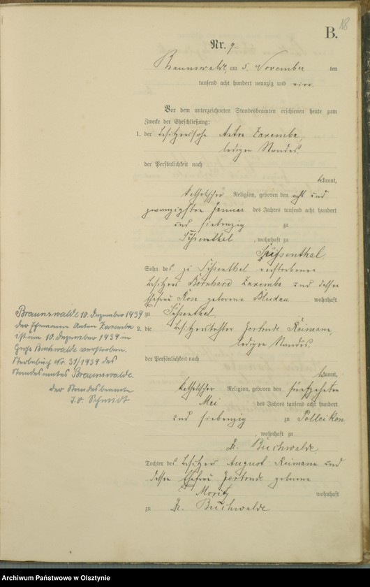 image.from.unit.number "Heiraths-Haupt-Register Nr 1 - 15"